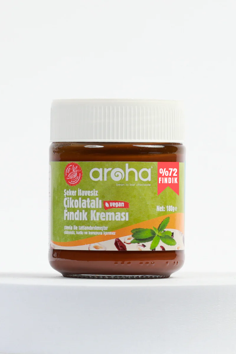 Çikolatalı Fındık Kreması %72 Fındık (Stevia ile tatlandırılmıştır) - Şeker İlavesiz - 180 g - Image 8