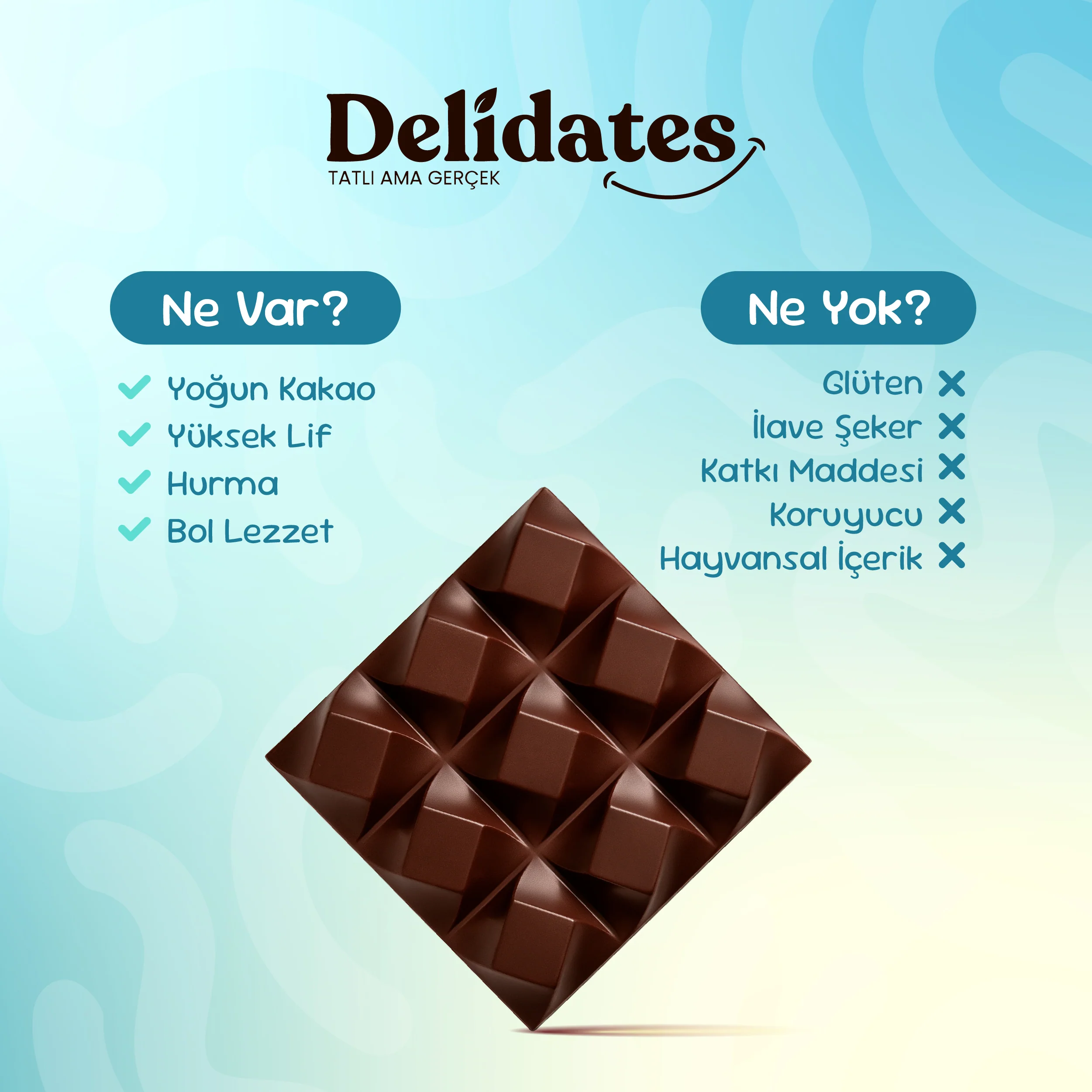 Delidates Bademli & Deniz Tuzlu Hurmalı Bitter Çikolata - Image 4