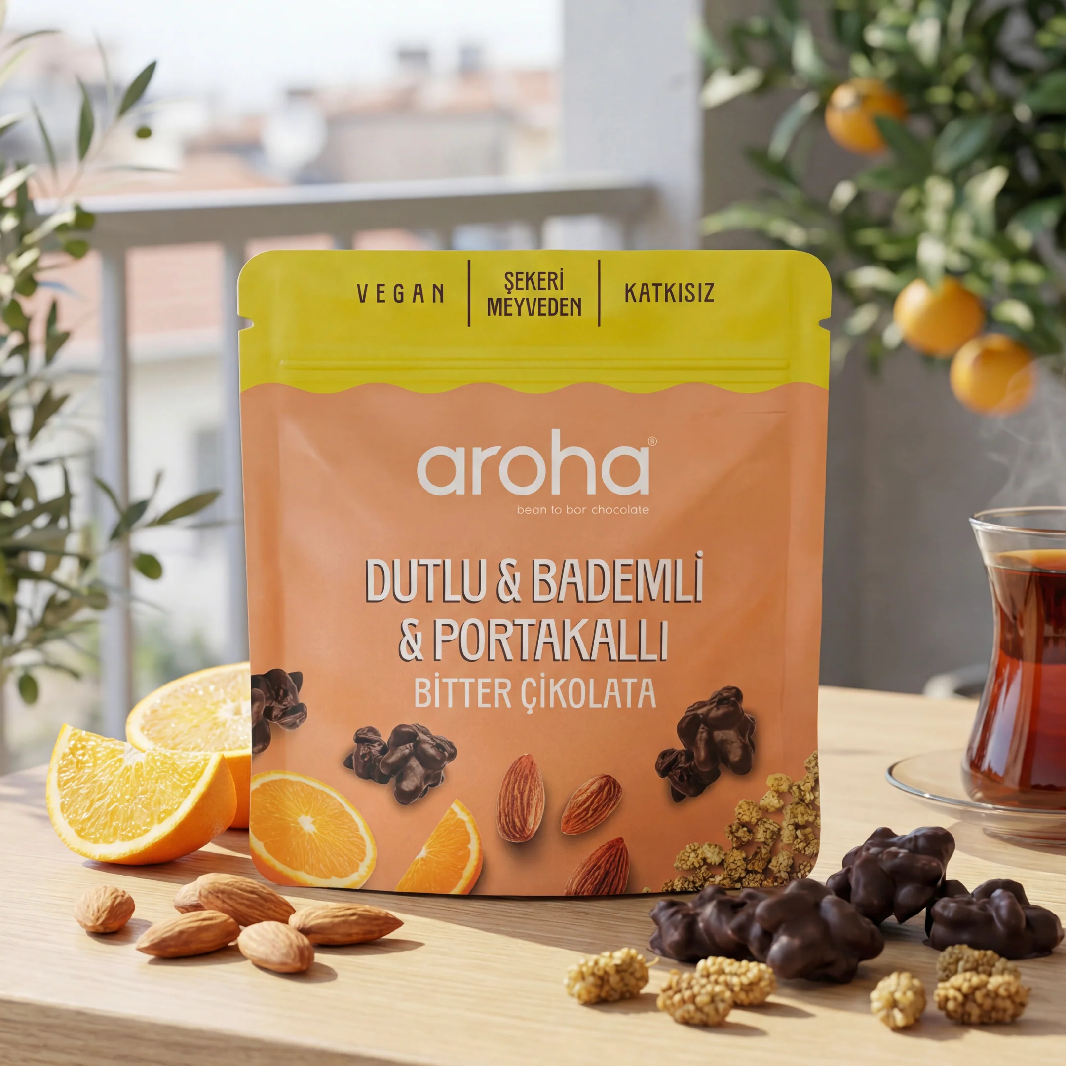 Dutlu Bademli Portakallı Bitter Çikolata - Image 3