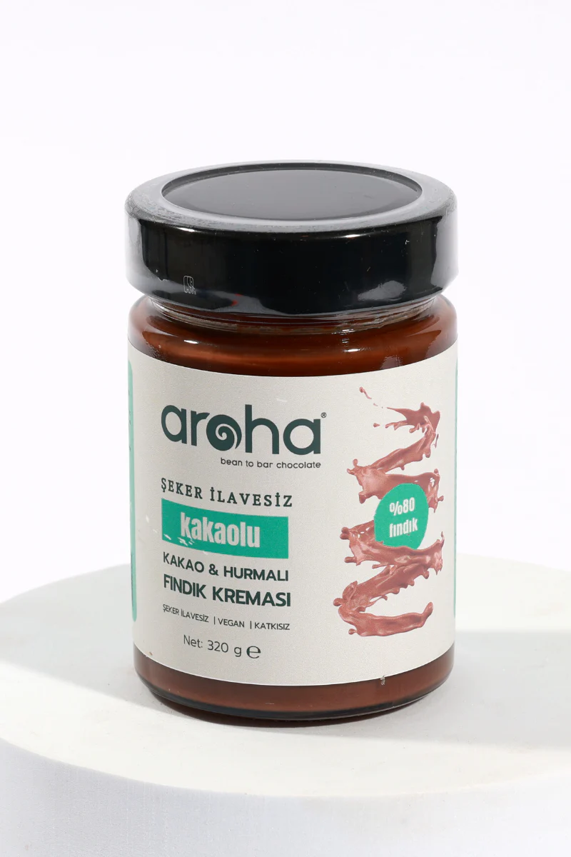 Kakaolu & Hurmalı Fındık Kreması %80 Fındık - Şeker İlavesiz - 320 g - Image 4